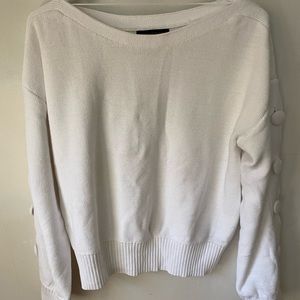 NWOT B.R. Button Sleeve Detailed Cotton Sweater